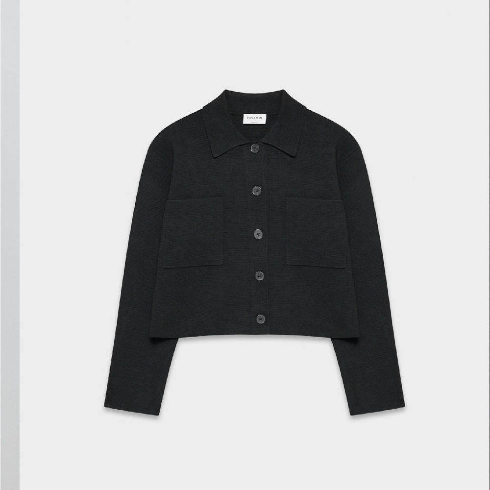 Aritzia Black Cropped Sweater Blazer